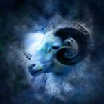 Digital graphic of Aries Weekly Horoscope for July 21–27 featuring Aries zodiac symbol, constellation, moon phases, and celestial night sky for astrology blog